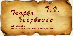 Trajko Veljković vizit kartica